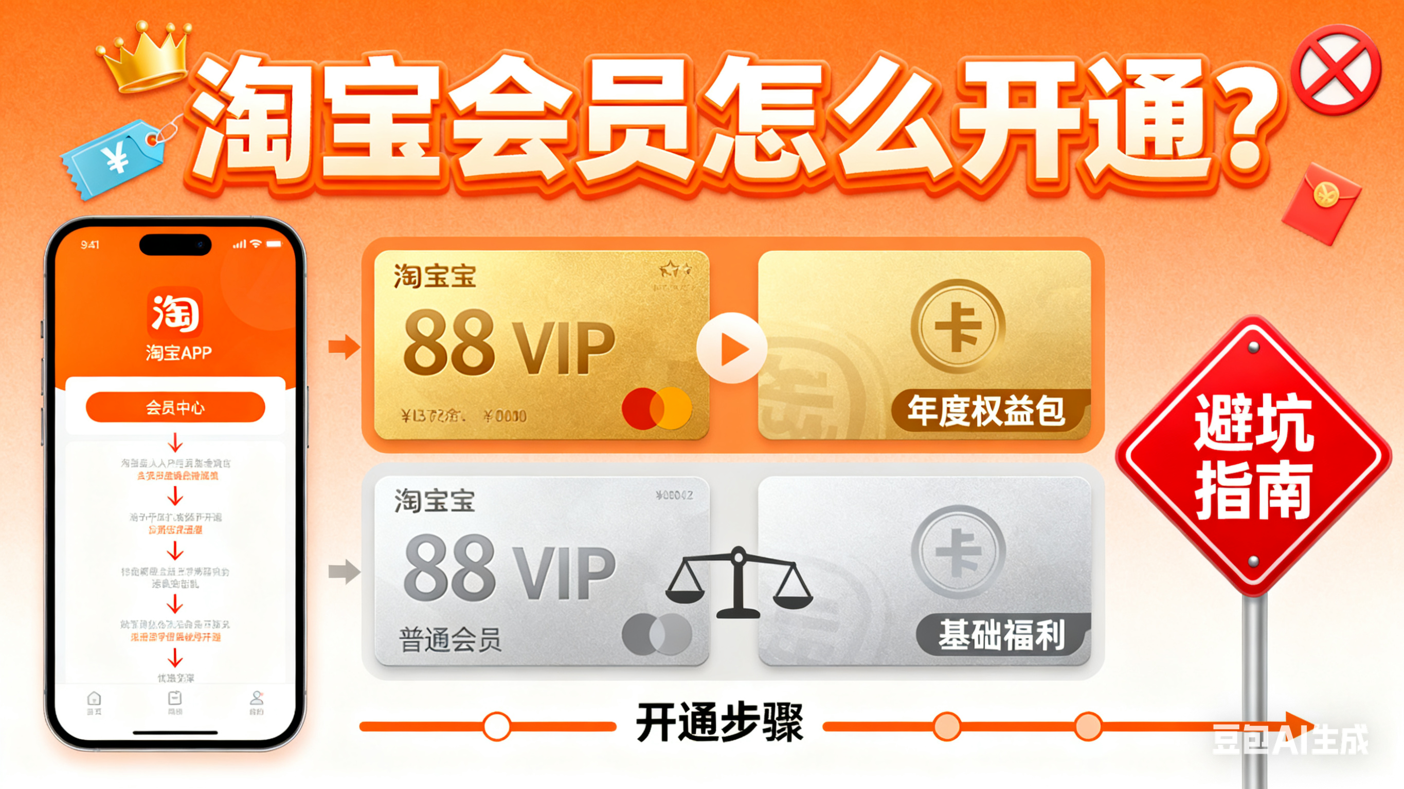 淘宝会员怎么开通?88VIP / 普通会员流程 + 权益对比 + 避坑指南