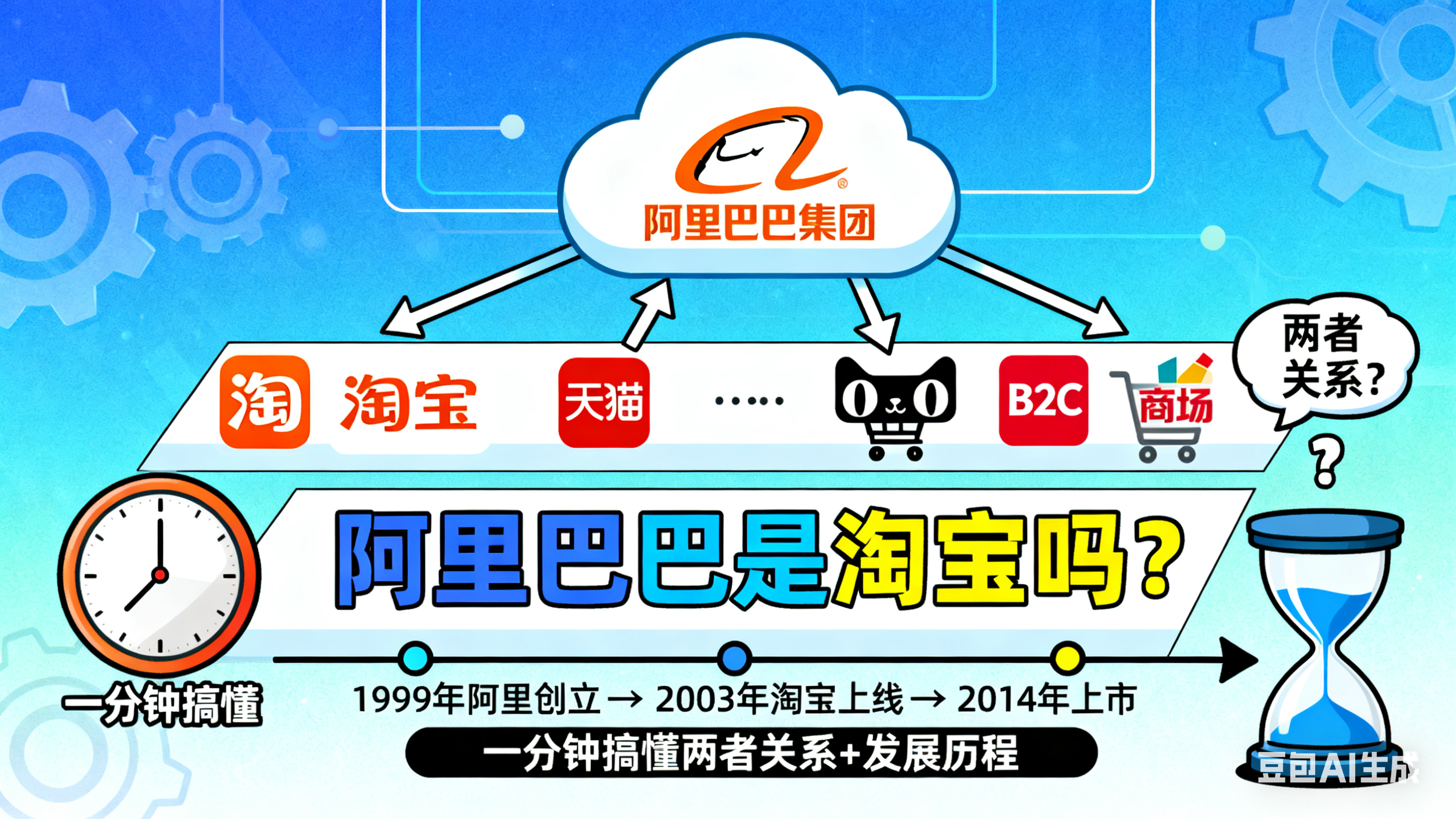 阿里巴巴是淘宝吗?一分钟搞懂两者关系 + 发展历程