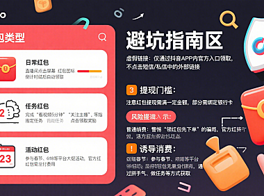 抖音红包怎么领？3 类红包获取 + 避坑全指南，别让福利白丢