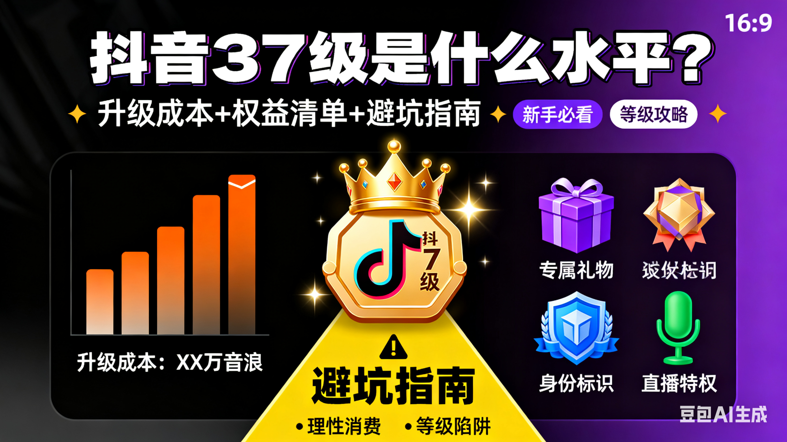 抖音 37 级是什么水平?升级成本 + 权益 + 避坑指南,新手必看