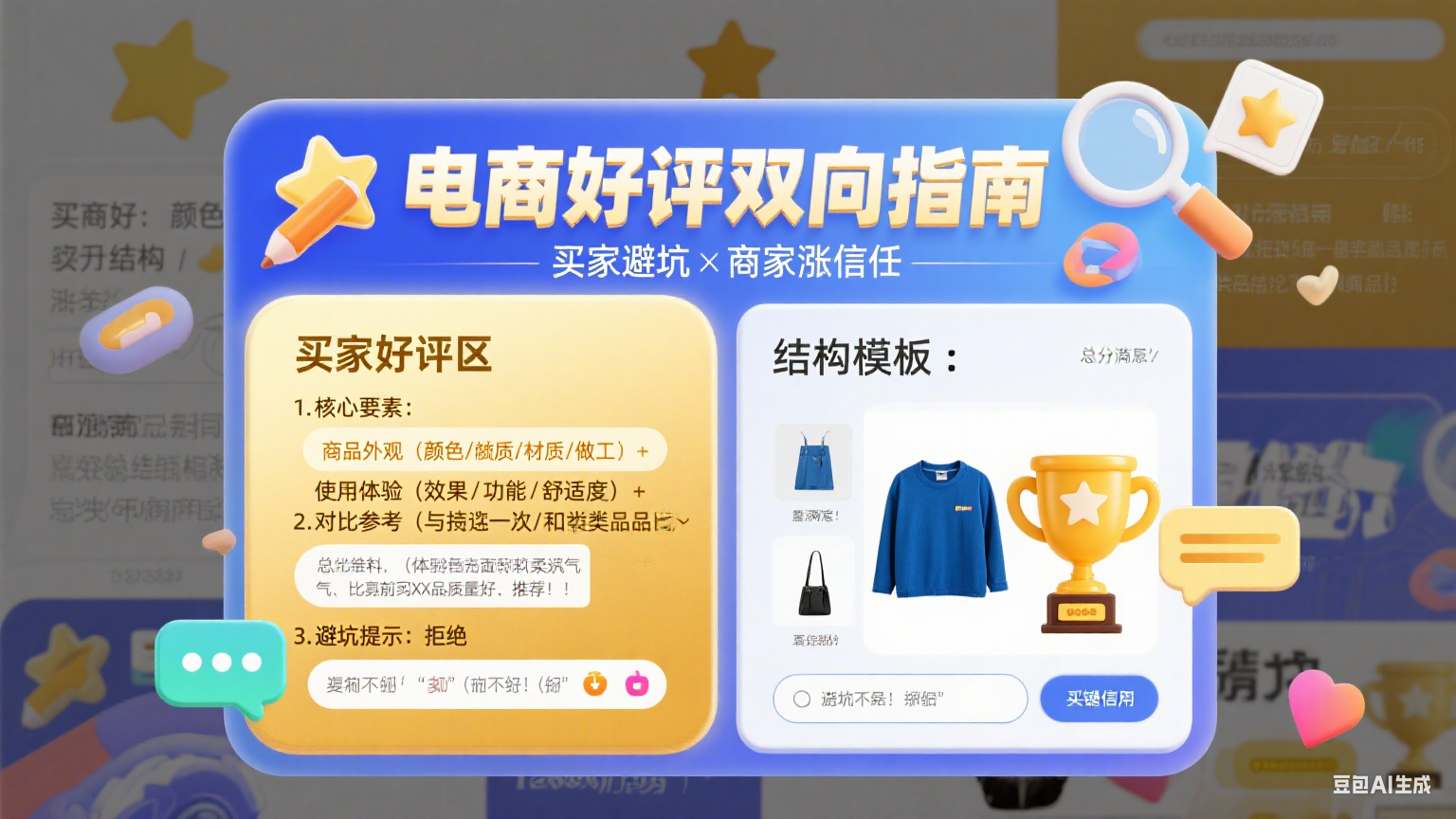 电商好评怎么写?买家避坑 + 商家涨信任的实用指南