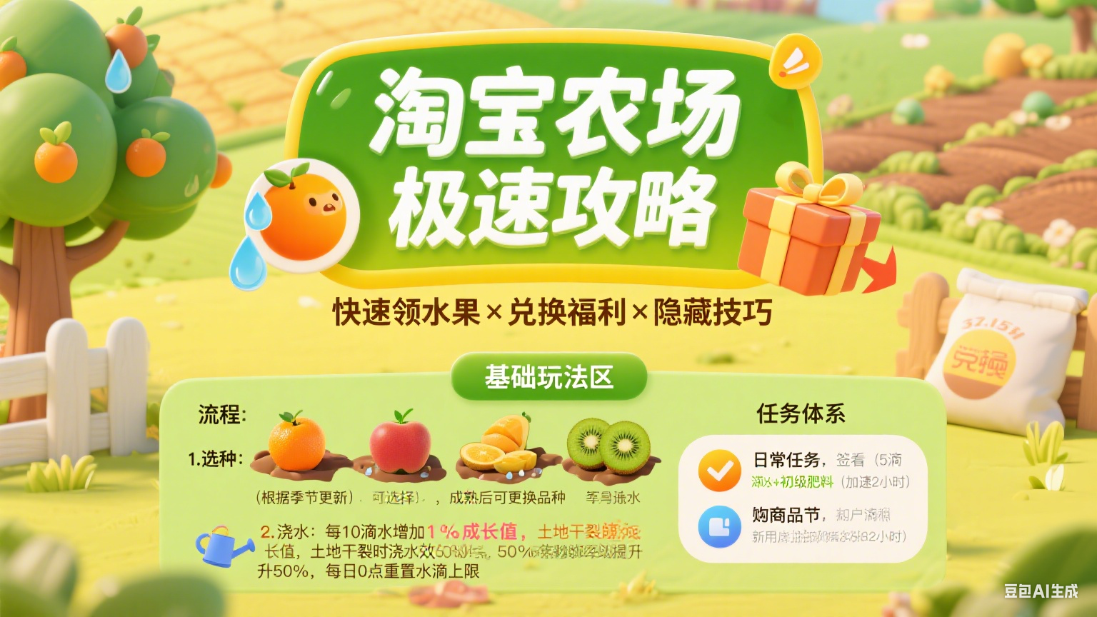 淘宝农场怎么玩?快速领水果 + 兑换福利全攻略
