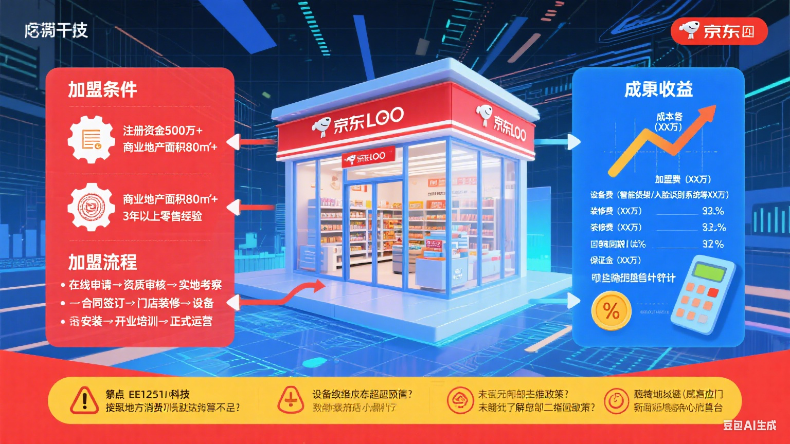 京东无人超市怎么加盟?条件流程 + 成本收益 + 避坑全指南