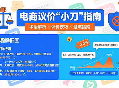 电商里的 “小刀” 是什么意思？议价技巧 + 避坑全指南