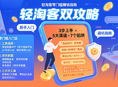 轻淘客怎么玩？零门槛赚钱 + 避坑实操指南