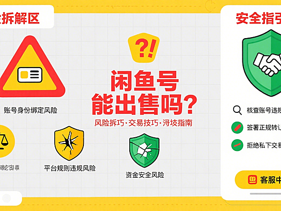 闲鱼号能出售吗？风险拆解 + 交易技巧 + 避坑全指南