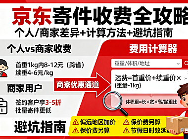 京东寄件收费标准是什么？个人 / 商家差异 + 计算方法 + 避坑指南