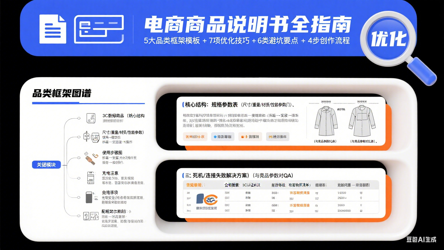电商商品说明书怎么写?分品类框架 + 优化技巧 + 避坑指南