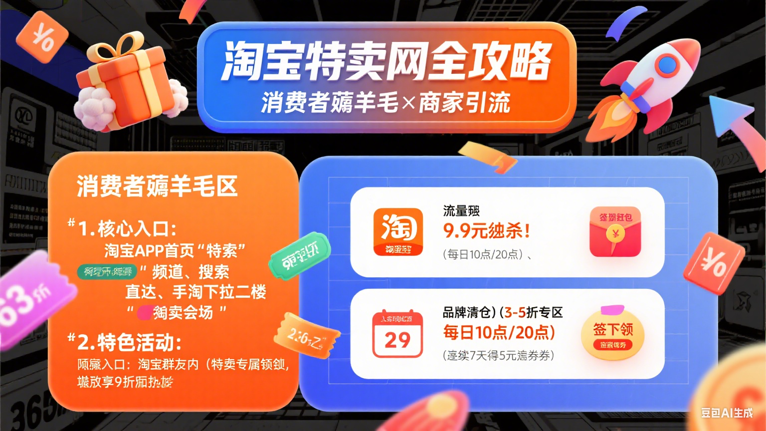 淘宝特卖网怎么玩?消费者薅羊毛 + 商家引流全指南