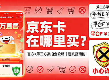 京东卡在哪里买?官方 + 第三方渠道全攻略,避坑指南附