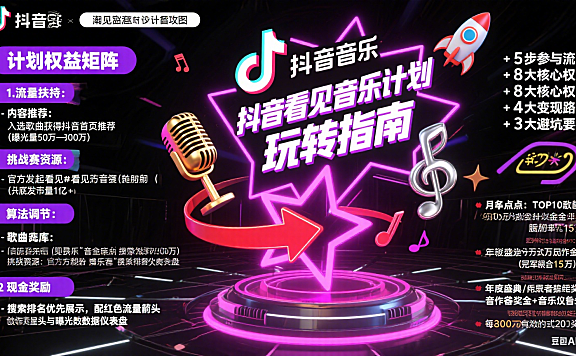 抖音看见音乐计划怎么玩？参与流程 + 权益 + 变现全攻略