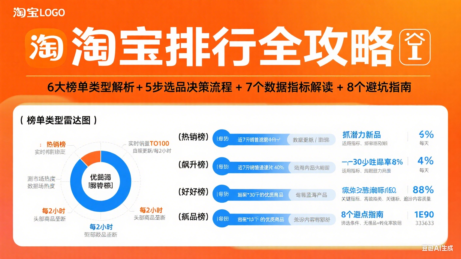 淘宝排行怎么看?分榜单类型 + 选品技巧 + 避坑全攻略