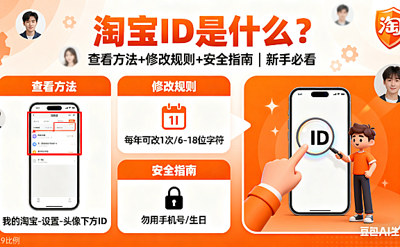 淘宝 ID 是什么？查看方法 + 修改规则 + 安全指南，新手必看