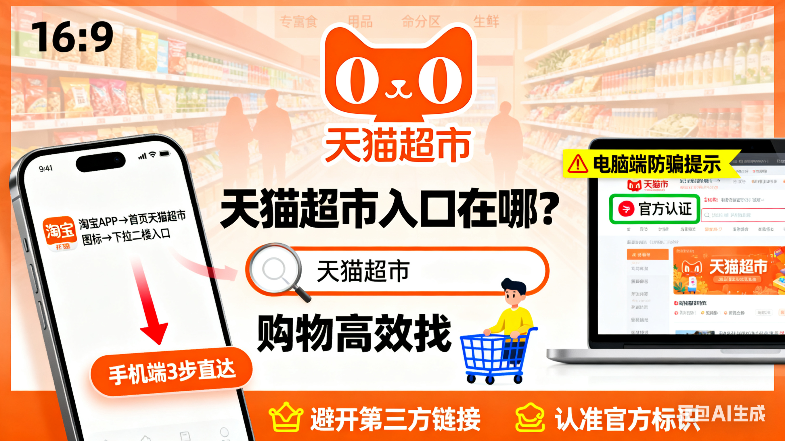 天猫超市入口在哪?手机 / 电脑端路径 + 避坑指南,购物高效找