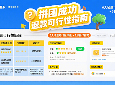 拼团成功可以退款吗?分场景可行性 + 操作指南 + 避坑要点