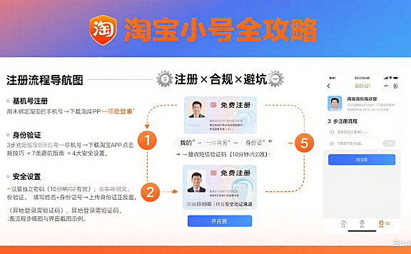淘宝小号怎么用?注册流程 + 合规技巧 + 避坑指南
