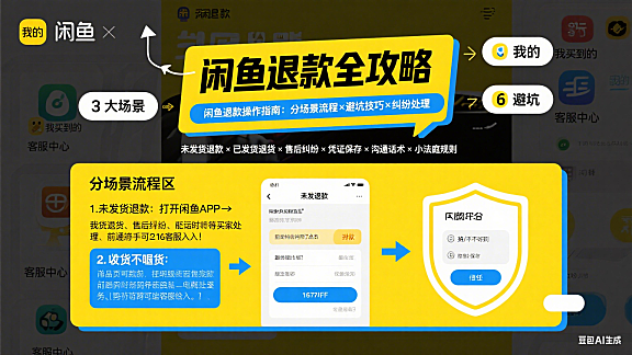 闲鱼退款怎么操作？分场景流程 + 避坑技巧 + 纠纷处理全指南