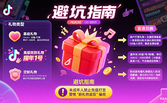 抖音礼物怎么玩？类型解析 + 音浪兑换 + 避坑全指南