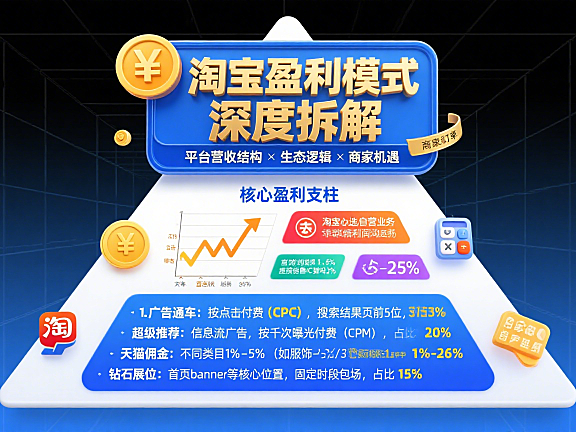 淘宝网靠什么赚钱?深度拆解平台经营模式 + 商家机遇