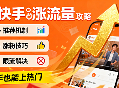 快手流量怎么涨？推荐机制 + 获取技巧 + 限流解决，新手也能上热门