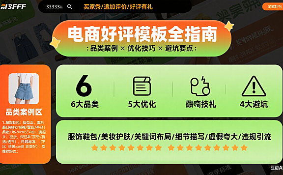 电商好评模板怎么写?分品类案例 + 优化技巧 + 避坑全指南