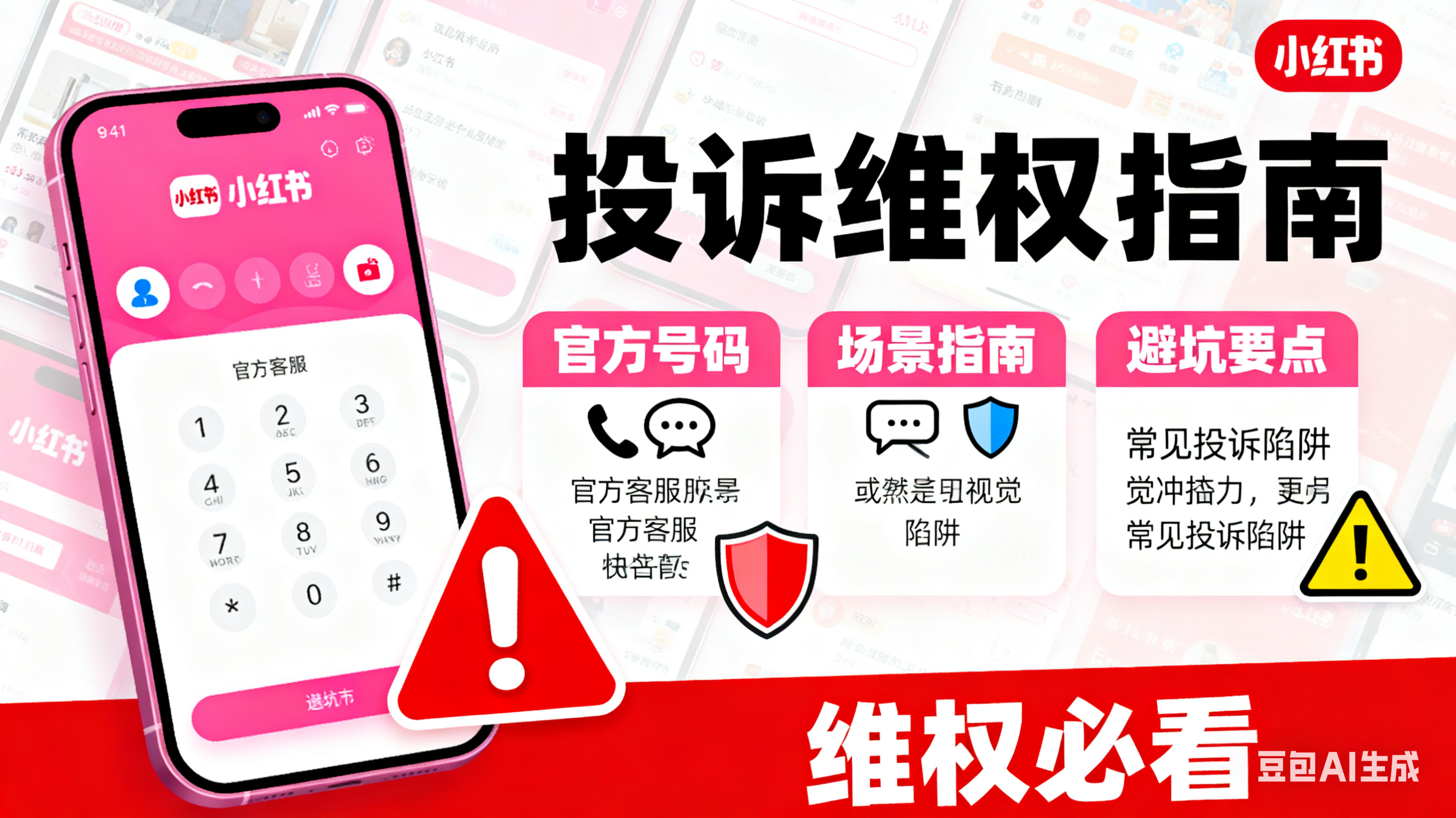 小红书投诉电话怎么打?官方号码 + 场景指南 + 避坑要点,维权必看