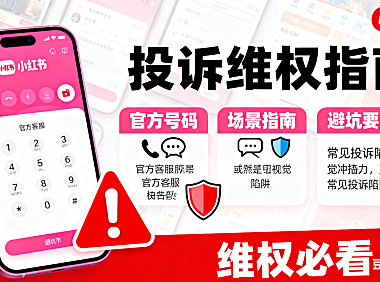 小红书投诉电话怎么打？官方号码 + 场景指南 + 避坑要点，维权必看