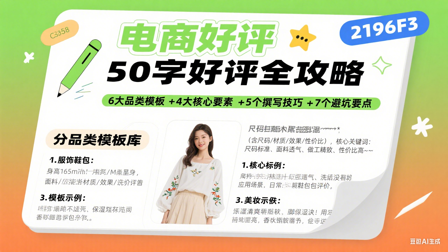电商好评 50 字怎么写?分品类模板 + 核心要素 + 避坑全攻略