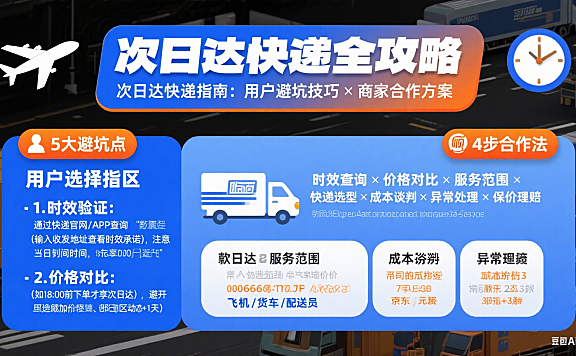 次日达快递怎么选？用户避坑 + 商家合作全指南