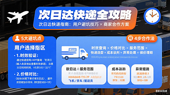 次日达快递怎么选？用户避坑 + 商家合作全指南