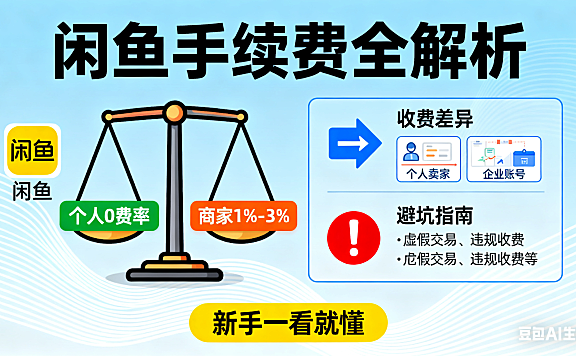 闲鱼有手续费吗？个人 / 商家收费差异 + 避坑指南，新手一看就懂