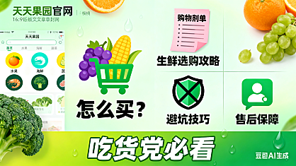 天天果园官网怎么买？生鲜选购攻略 + 避坑技巧 + 售后保障，吃货党必看