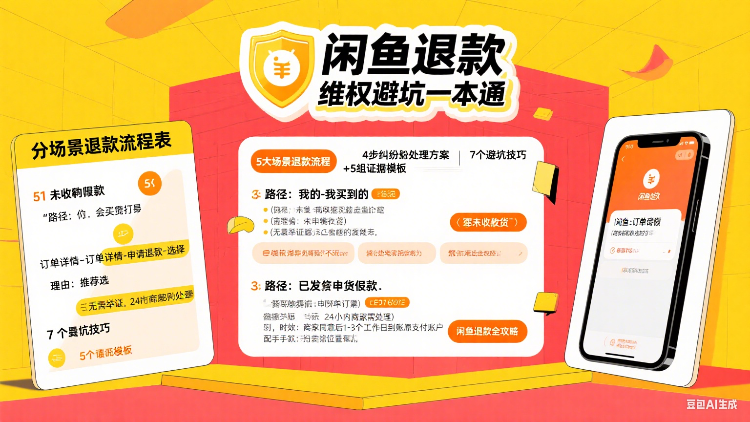 闲鱼怎么申请退款?分场景流程 + 纠纷处理 + 避坑全攻略