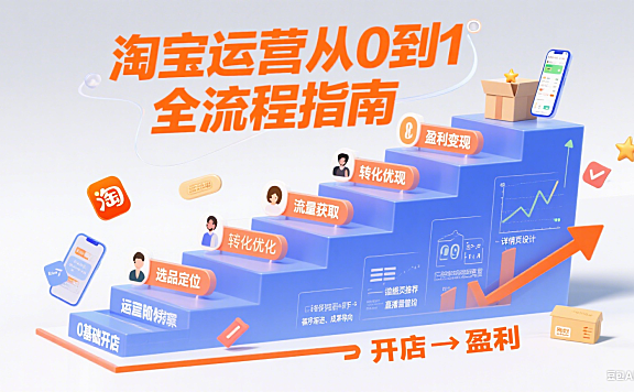 淘宝网店怎么运营?从 0 到 1 盈利的全流程指南