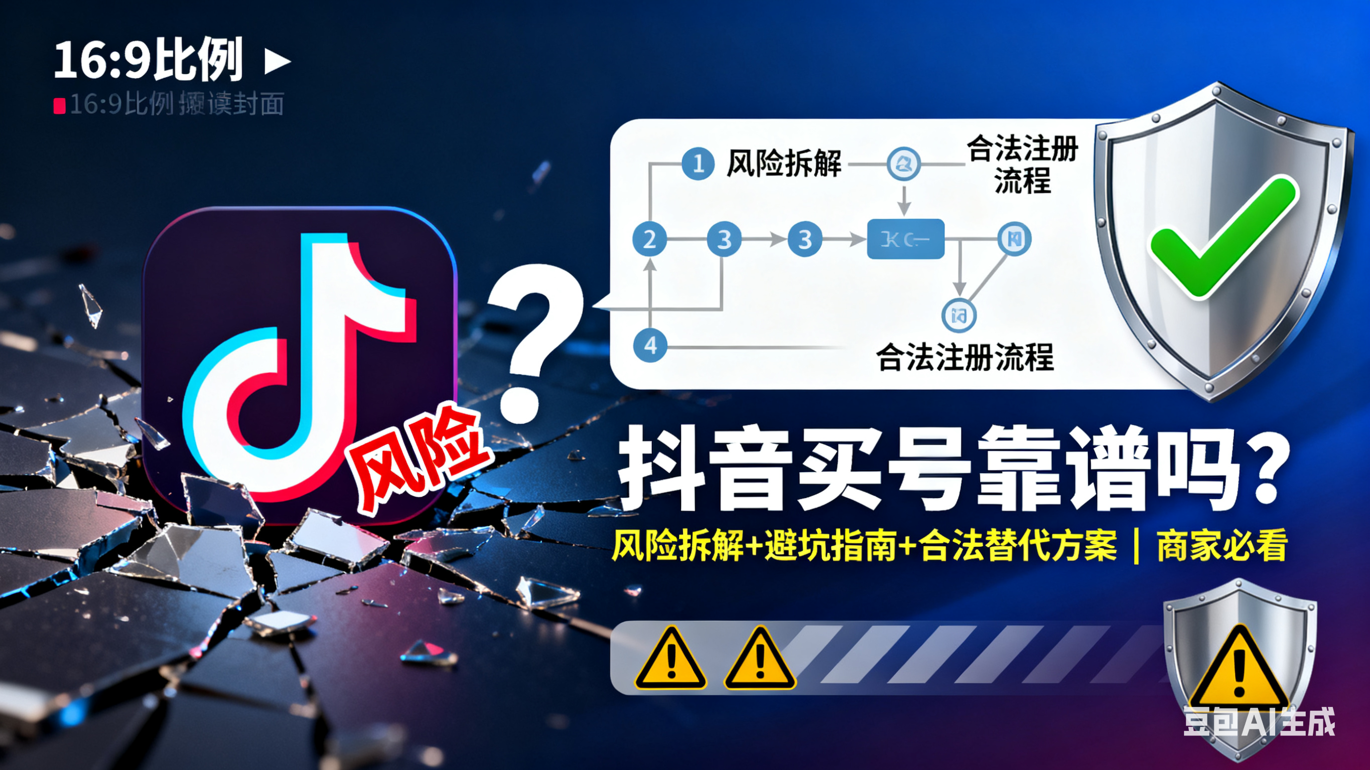 抖音买号靠谱吗?风险拆解 + 避坑指南 + 合法替代方案,商家必看