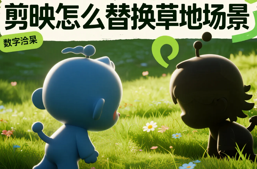 剪映怎么替换草地场景?3 步精准换景 + 4 个避坑技巧