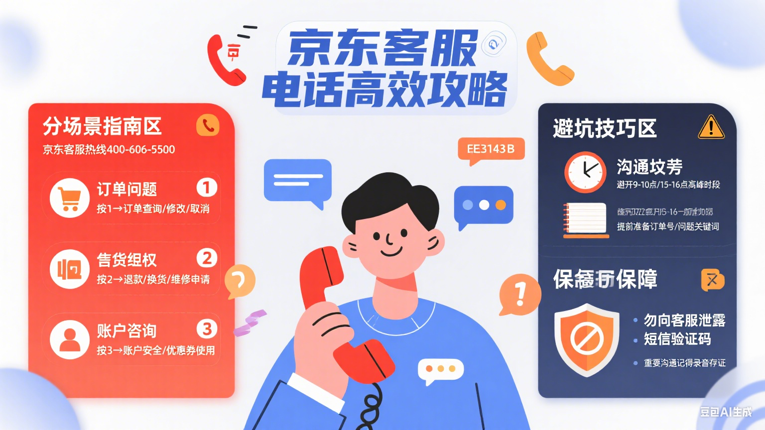 京东客户电话怎么打才高效?分场景指南 + 避坑技巧