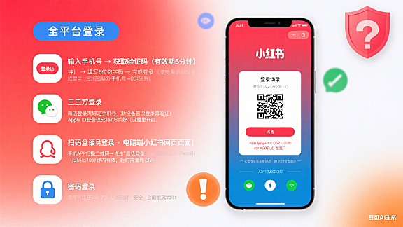 小红书怎么登录？全方式 + 异常解决 + 避坑指南，新手必看