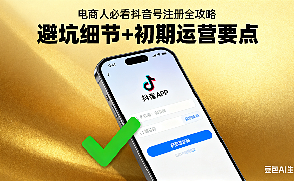 电商人必看!抖音号注册全攻略:避坑细节 + 初期运营要点
