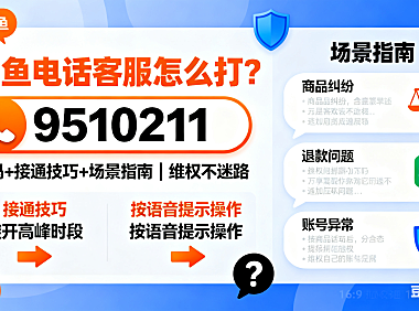 闲鱼电话客服怎么打？号码 + 接通技巧 + 场景指南，维权不迷路