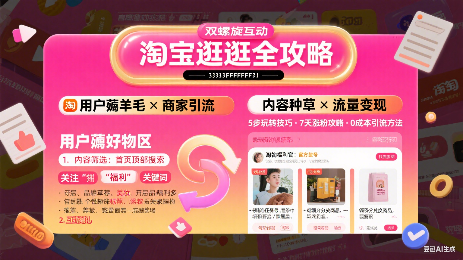 淘宝逛逛怎么玩?用户薅好物 + 商家引流全指南