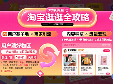 淘宝逛逛怎么玩？用户薅好物 + 商家引流全指南