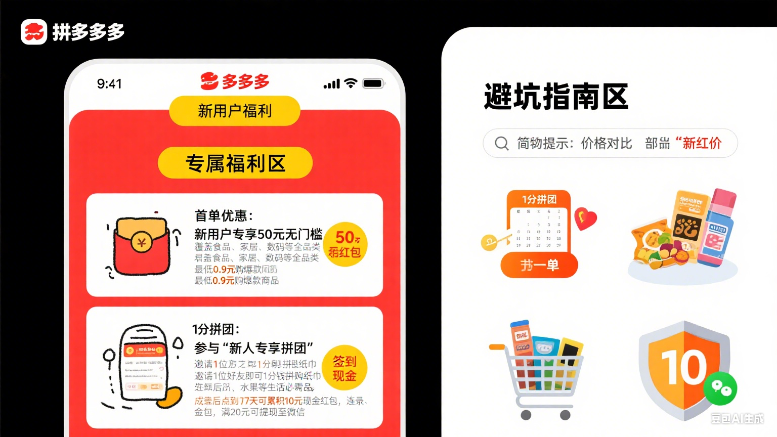拼多多新用户怎么玩?专属福利 + 避坑购物全指南,别浪费首单优惠