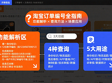 淘宝订单编号有什么用?查询方法 + 使用场景 + 避坑全指南
