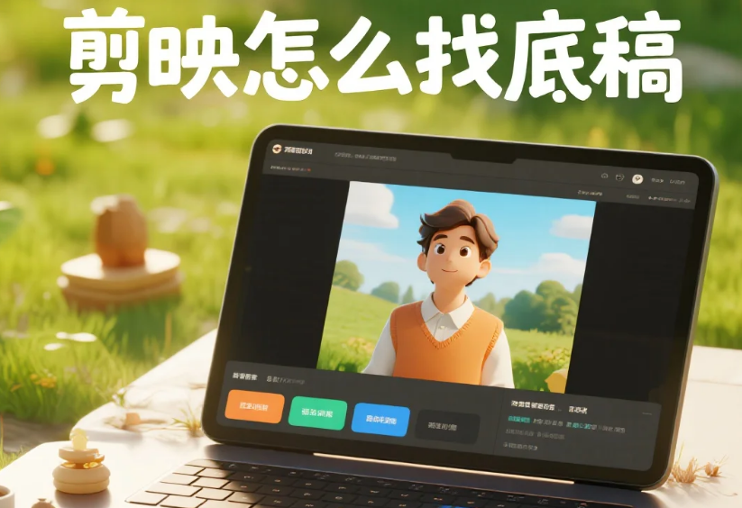 剪映怎么找底稿?3 步精准找回 + 4 个防丢技巧