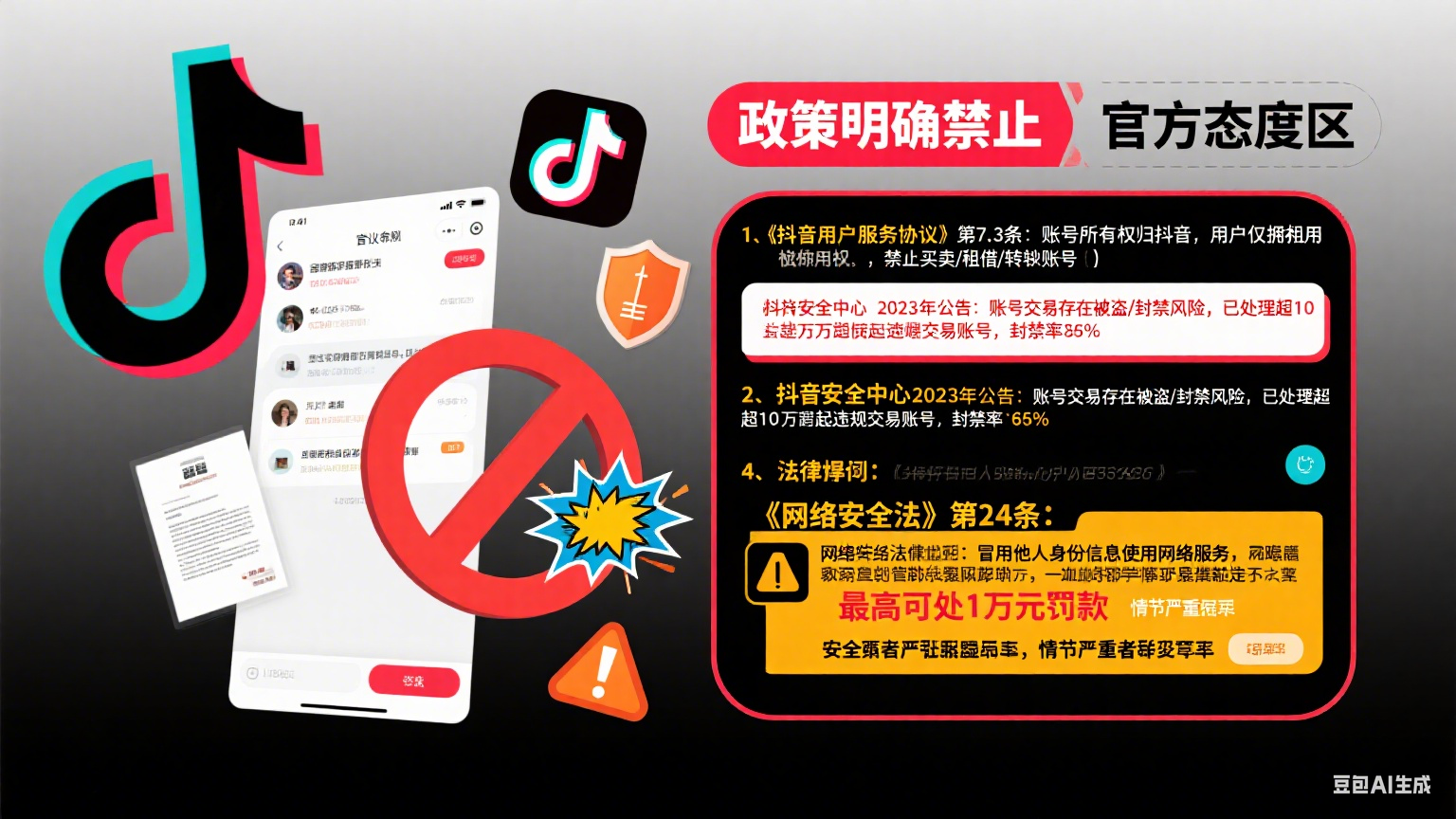 抖音账号能买卖吗?官方态度 + 风险陷阱 + 避坑指南,运营党必看
