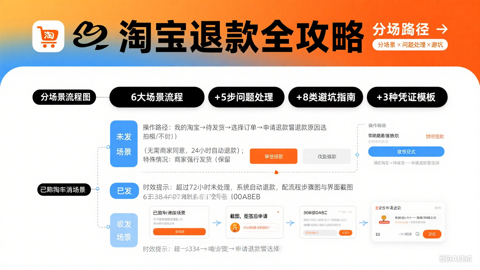淘宝如何申请退款?分场景流程 + 问题处理 + 避坑指南