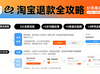 淘宝如何申请退款？分场景流程 + 问题处理 + 避坑指南