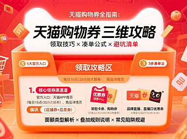 天猫购物券怎么用？领取 + 凑单 + 避坑实操指南