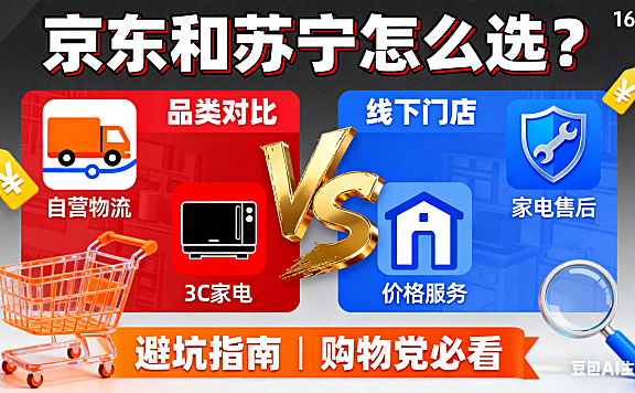 京东和苏宁怎么选?品类对比 + 价格服务 + 避坑指南,购物党必看